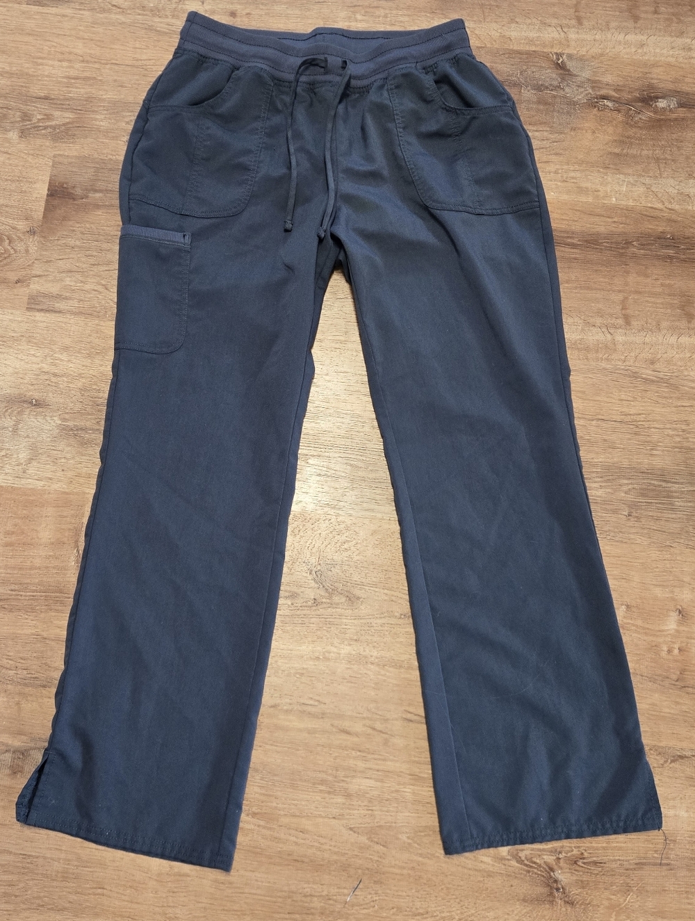 Scrubstar Dark Gray Straight-Leg Drawstring Scrub Pants Medium